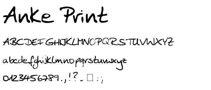 Anke Print font